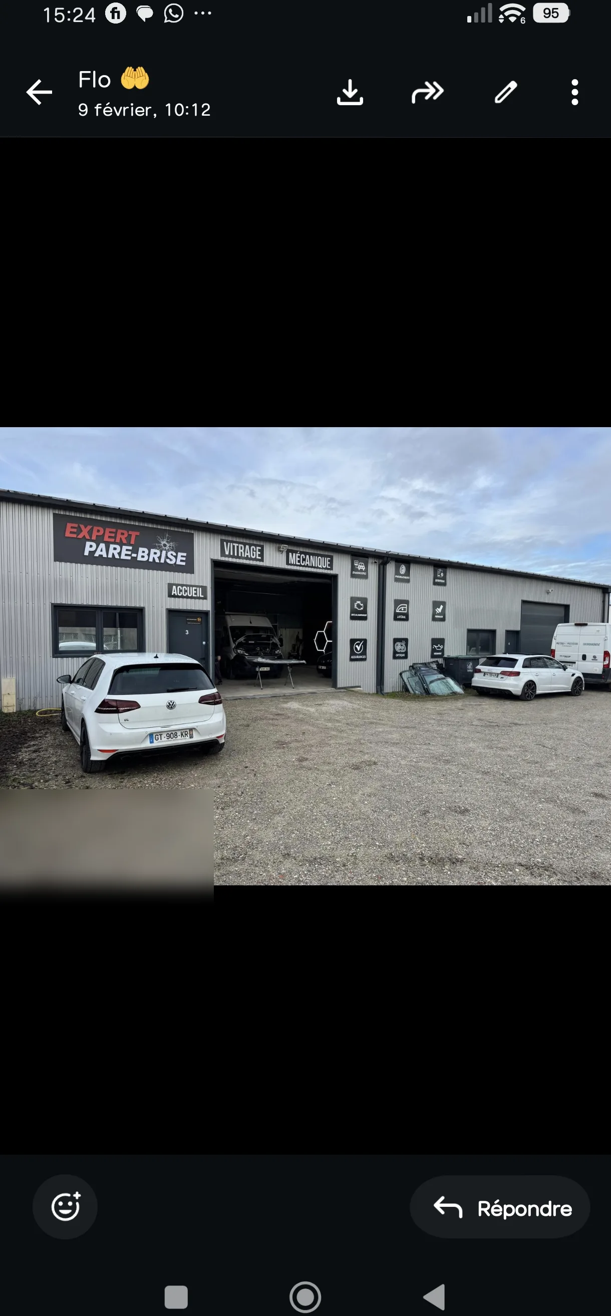 Devanture du garage Expert Pare Brise à Beautiran (33640) — Bordeaux Sud